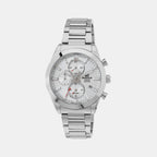 Casio Round Silver Chronograph watch