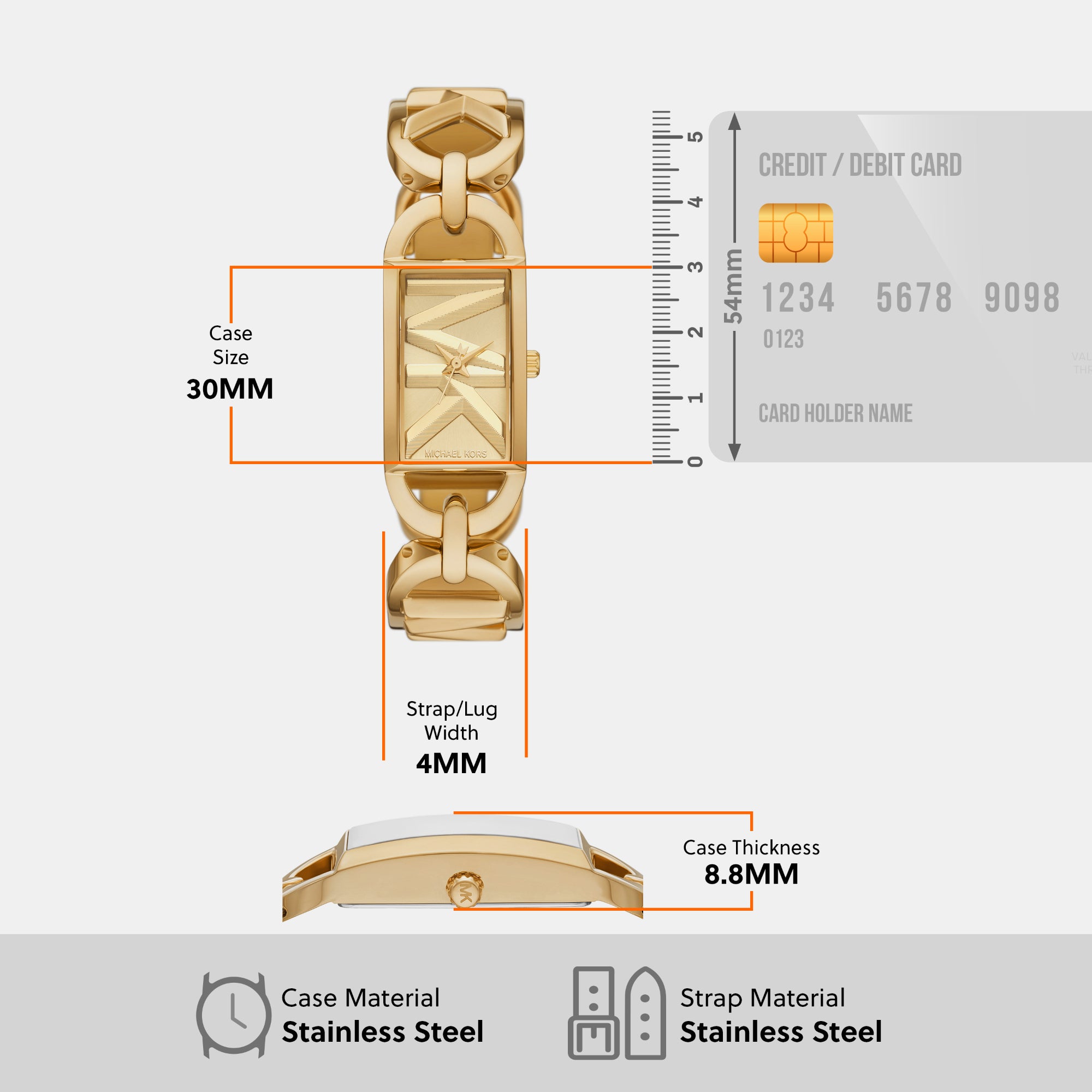 Michael Kors 30 mm Gold Quartz watch