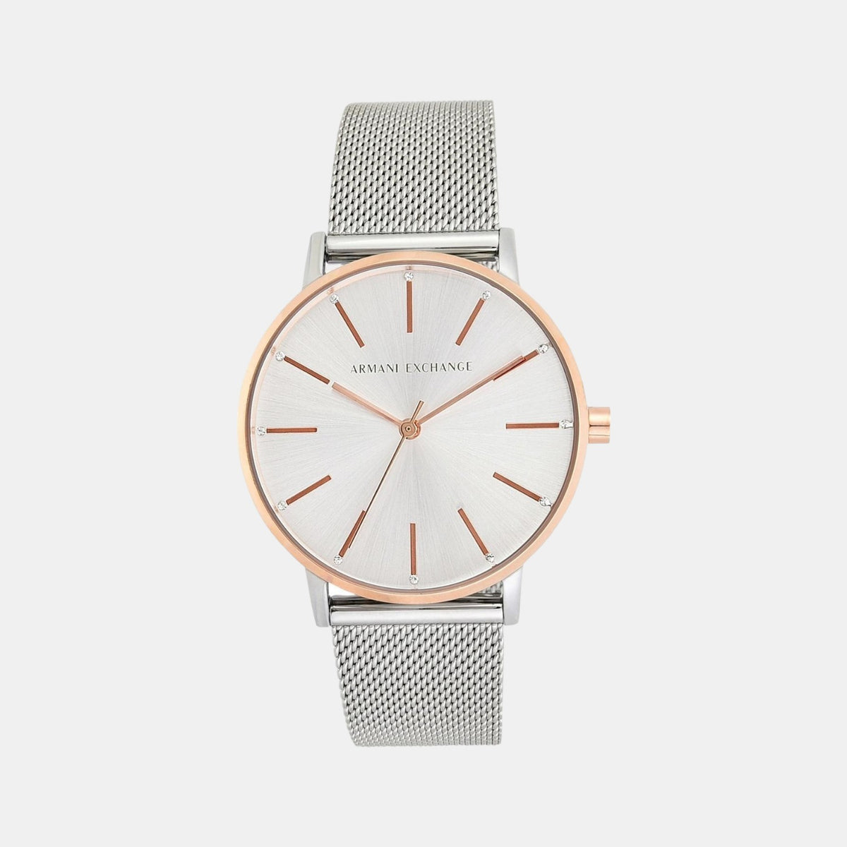 Armani Exchange Round Silver Analog watch