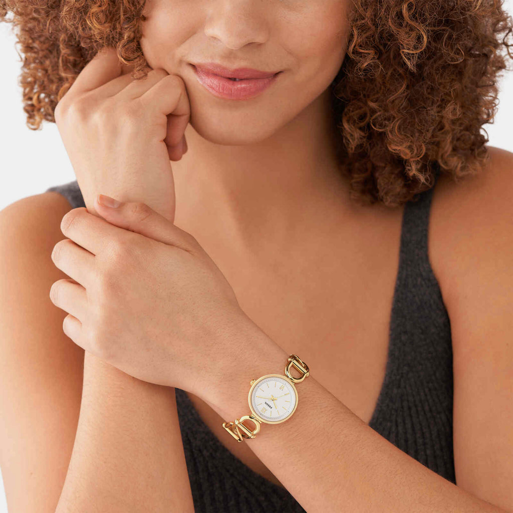 Fossil Women Round Silver watch