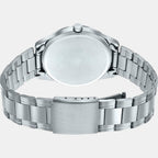 Men Quartz Blue Dial Analog Stainless Steel Watch A2030