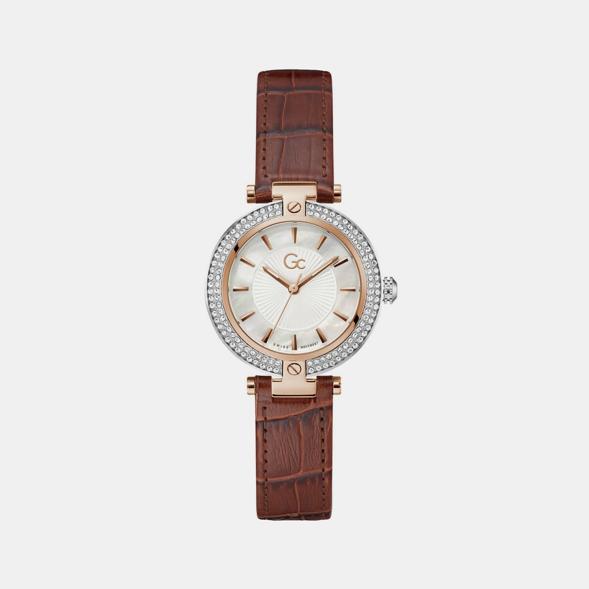 GC Round White Analog watch