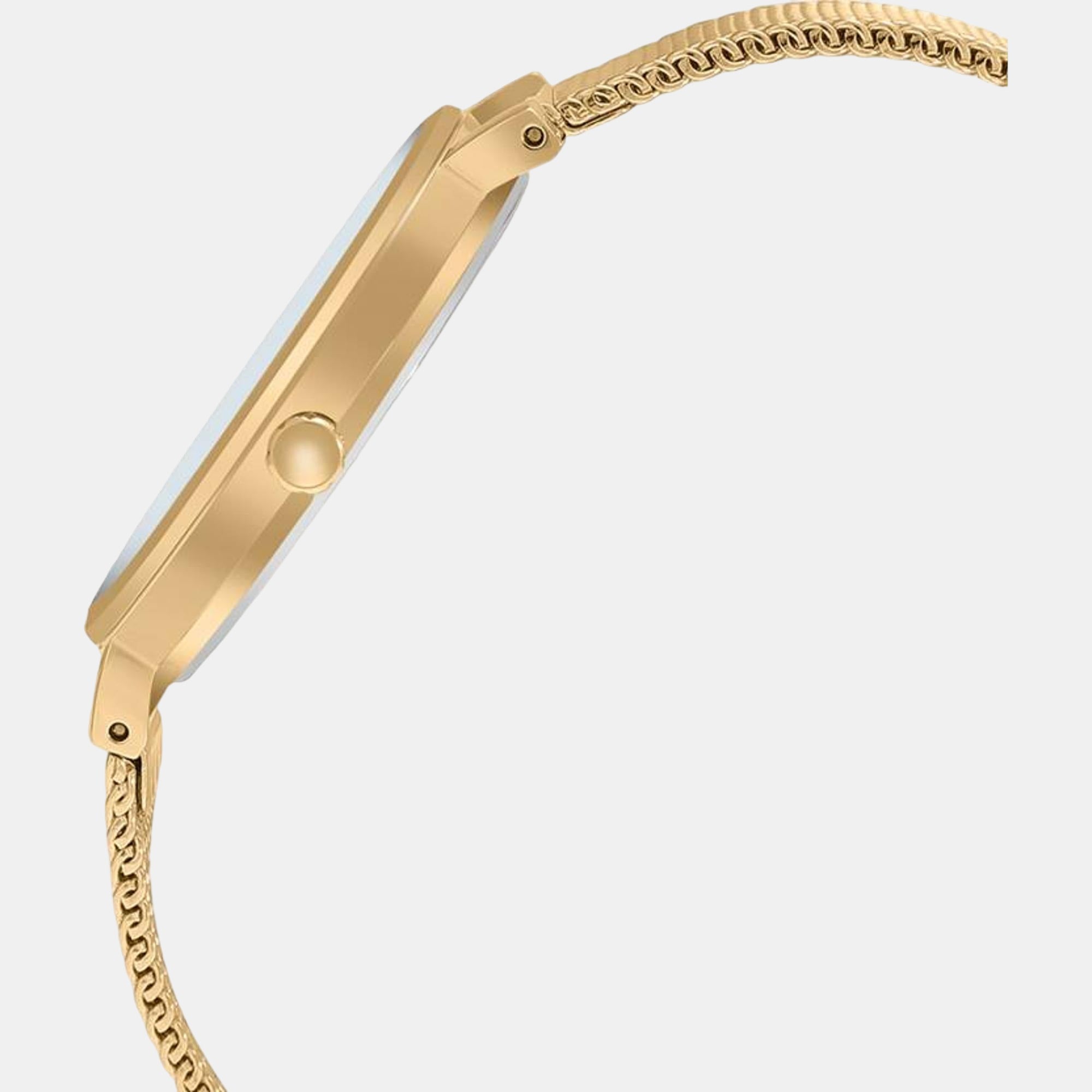 Sheen Women Quartz Gold Dial Analog Stainless Steel Watch SH283