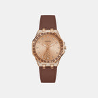 Female Analog Leather Watch GW0547L2