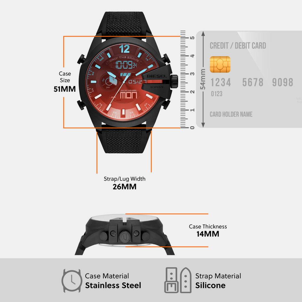 Diesel Silicone Black watch