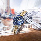 Rockshell Mark III Scuba Men Quartz Blue Dial Analog Stainless Steel Watch 220858 47 45 50