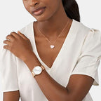 Na Women Quartz White Dial Analog Stainless Steel Watch AX7145SET