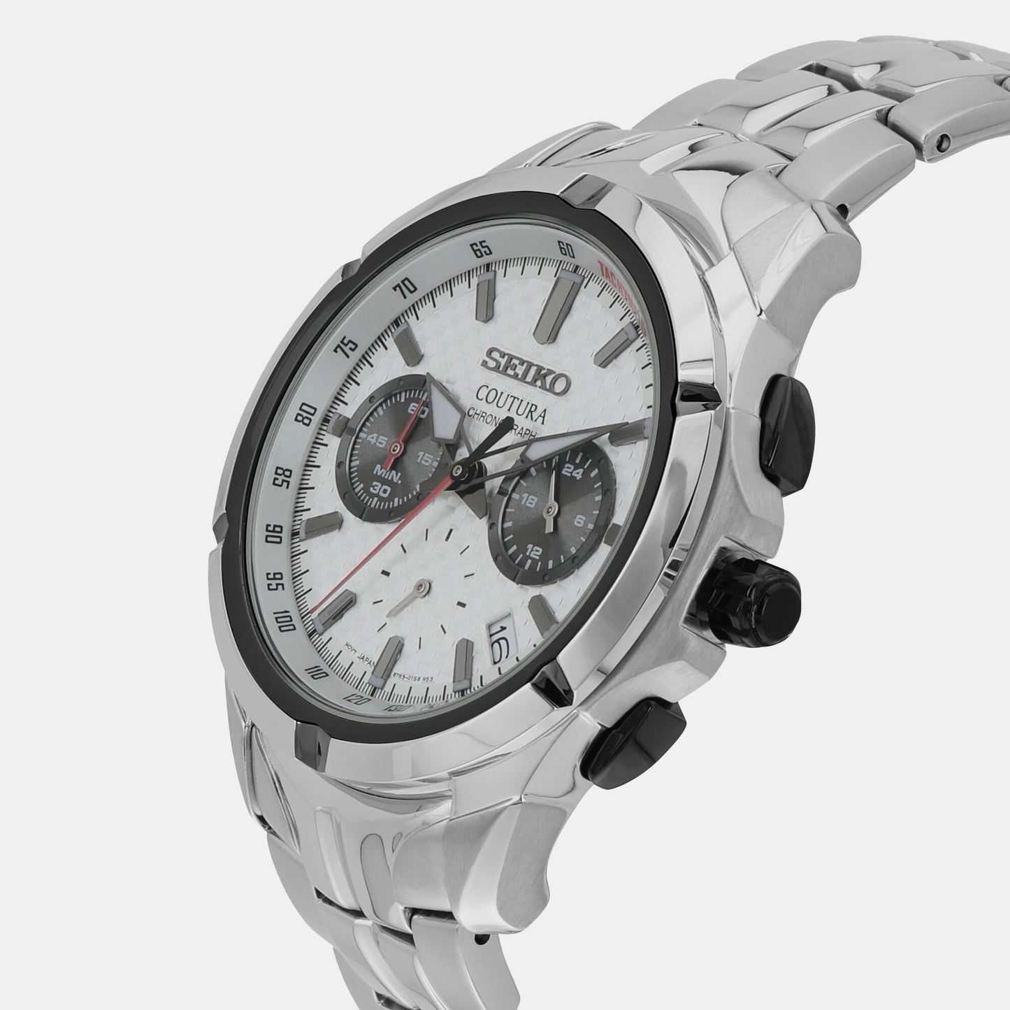 Coutura Men's White Chronograph Stainless steel Watch SSB433P9