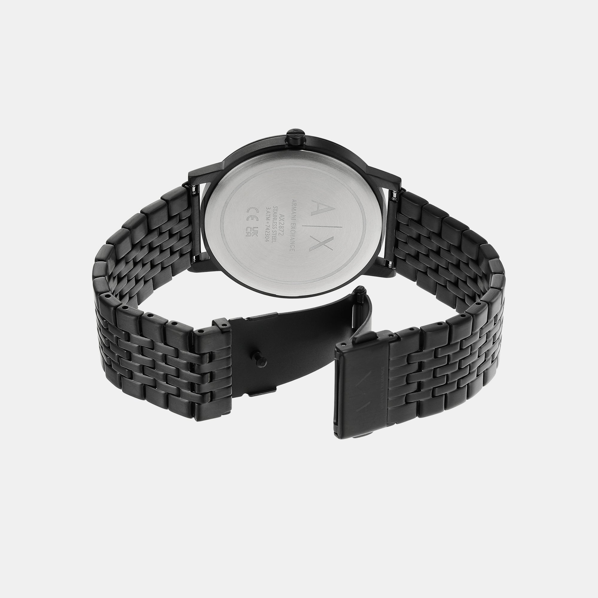 Male Black Analog Stainless Steel Watch AX2872 – Just In Time