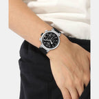 One Men Quartz Black Dial Chronograph Silicone Watch 1513997
