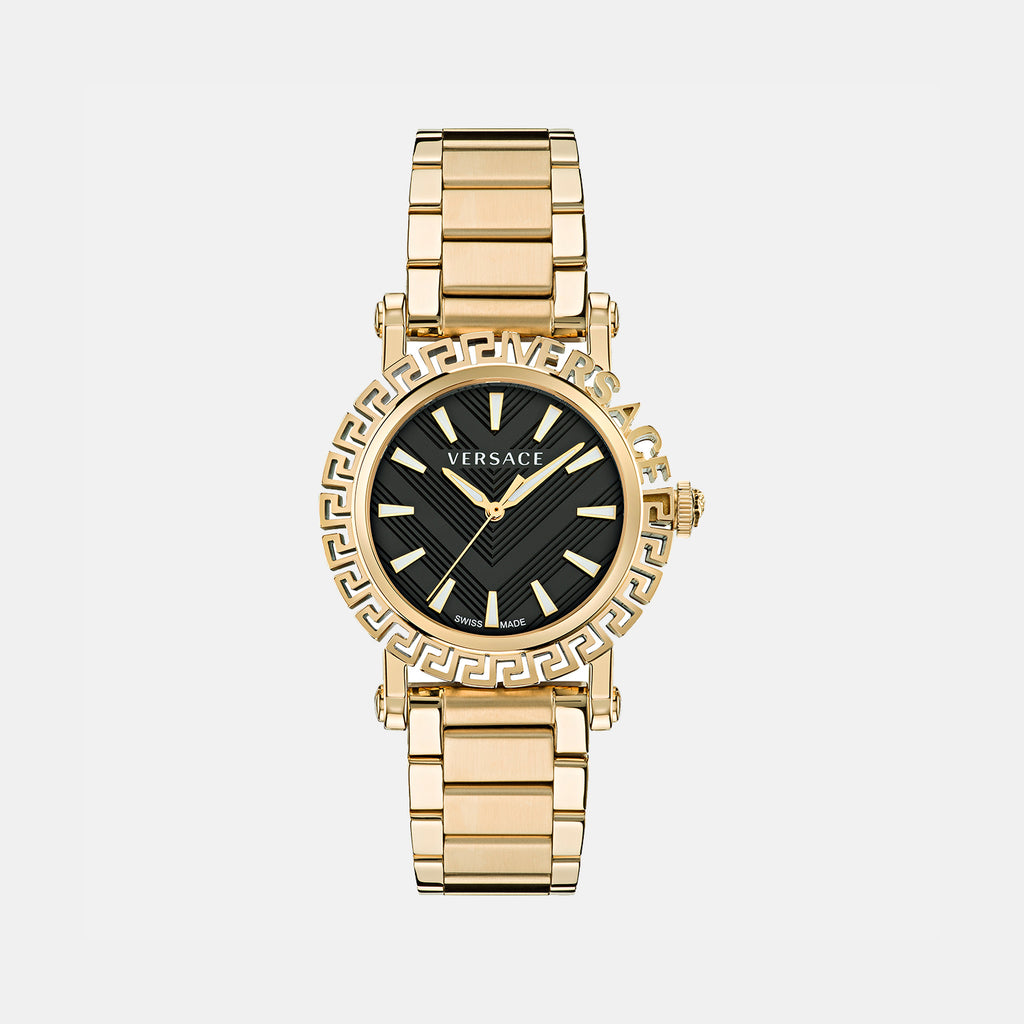 Versace Round Black Analog watch