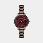 Helix Round Brown Analog watch