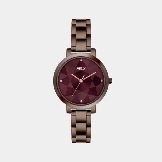 Female Brown Analog Stainless Steel Watch TW041HL26