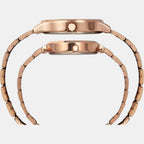 Fashion Couple Quartz Silver Dial Analog Stainless Steel Watch TW00PR294