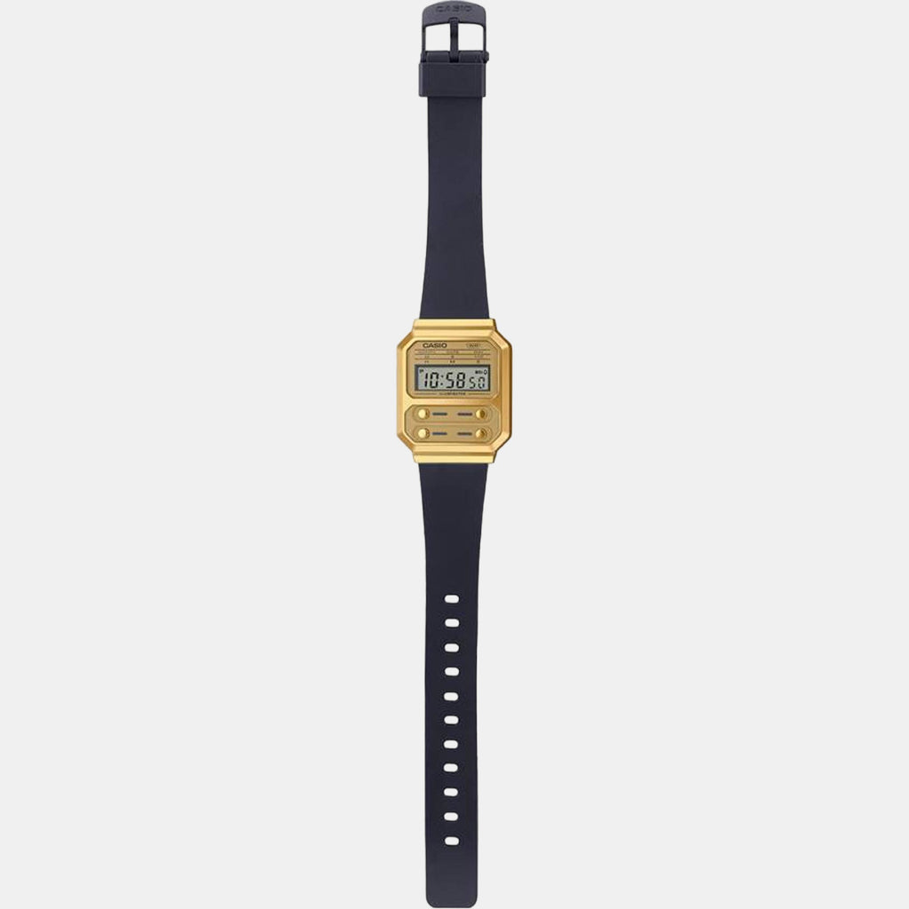 Vintage Unisex Quartz Gold Dial Digital Resin Watch D291