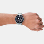 Enticer Men Quartz Black Dial Analog Stainless Steel Watch A2116