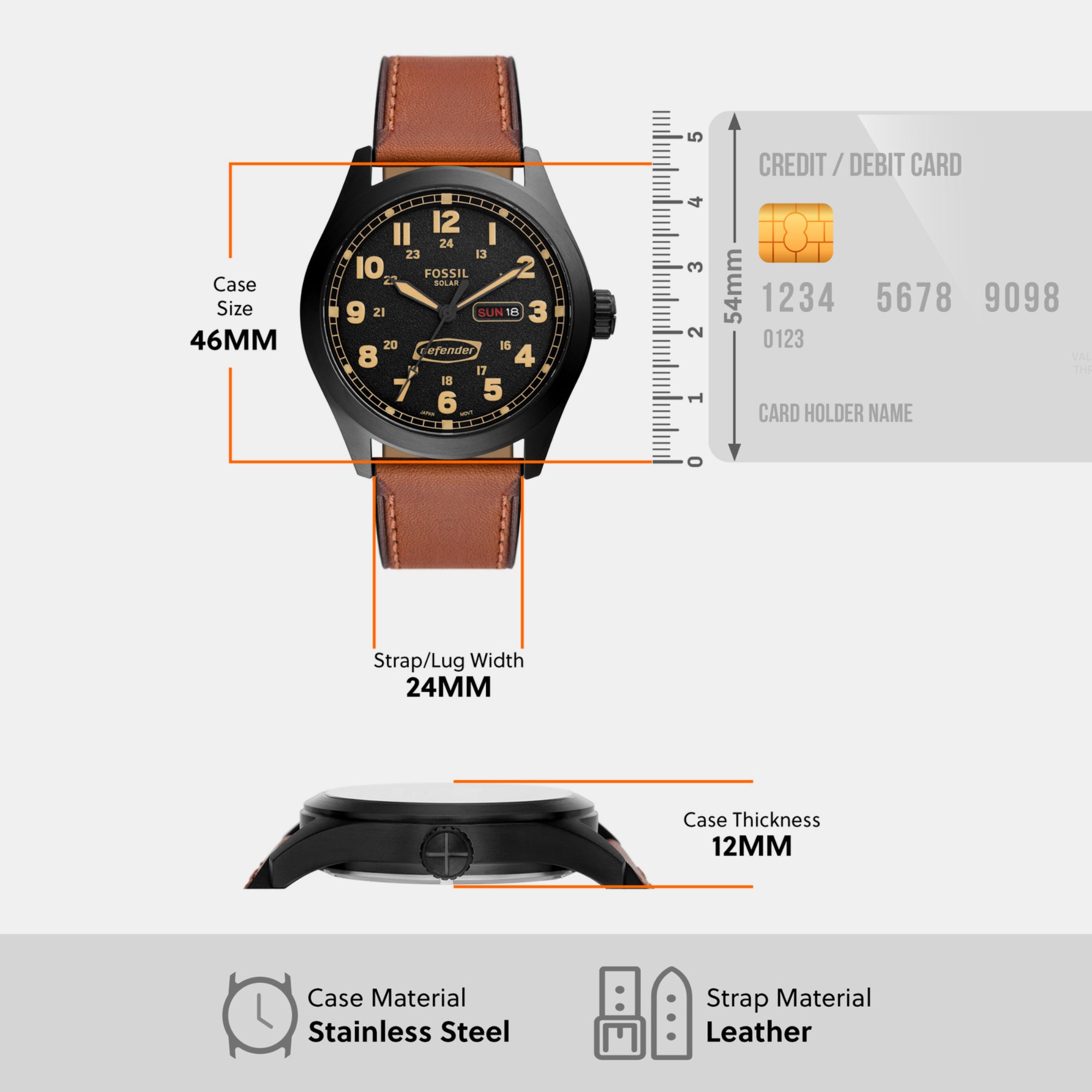 Fossil Stainless Steel Round watch