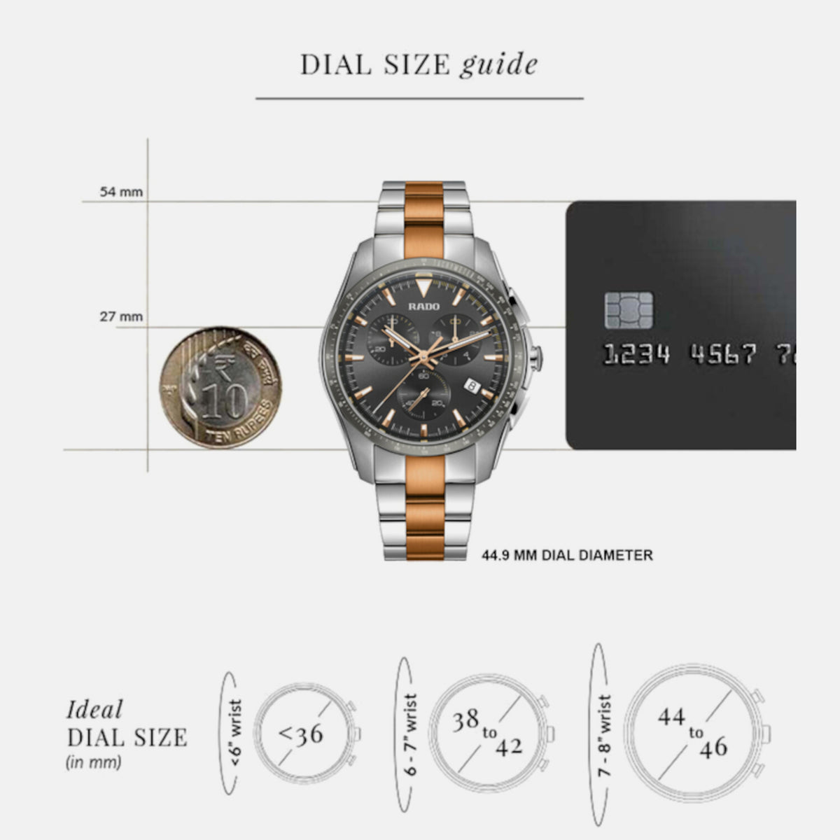 Rado Men Round Black watch
