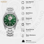 Searock Master Men Mechanical Green Dial Analog Stainless Steel Watch 984985 41 75 20