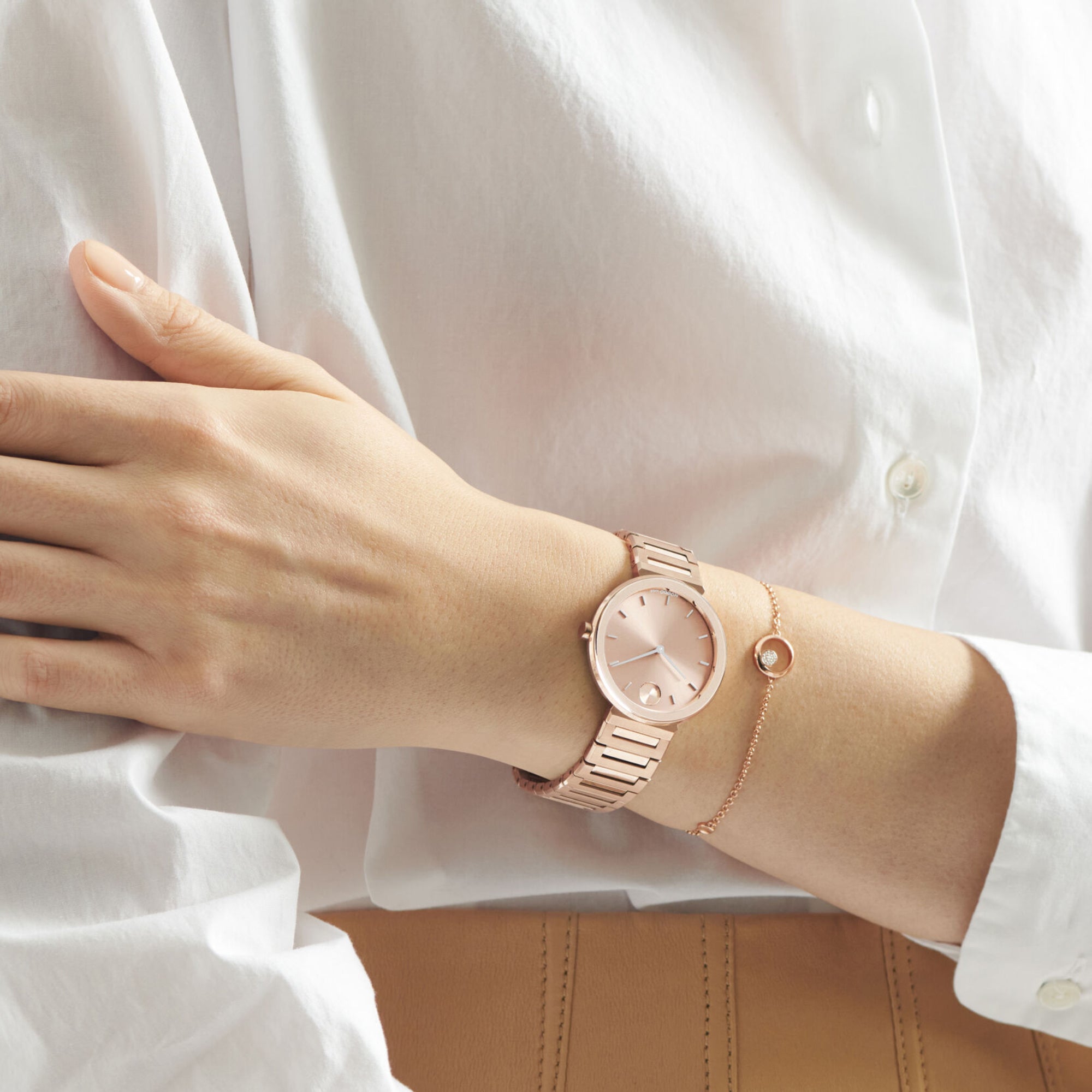 Movado Women Round Gold watch