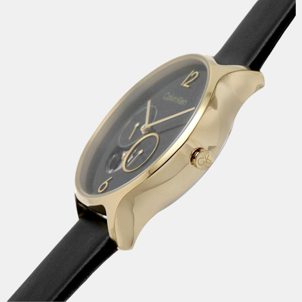 Timeless Women Quartz Black Dial Chronograph Leather Watch 25200123