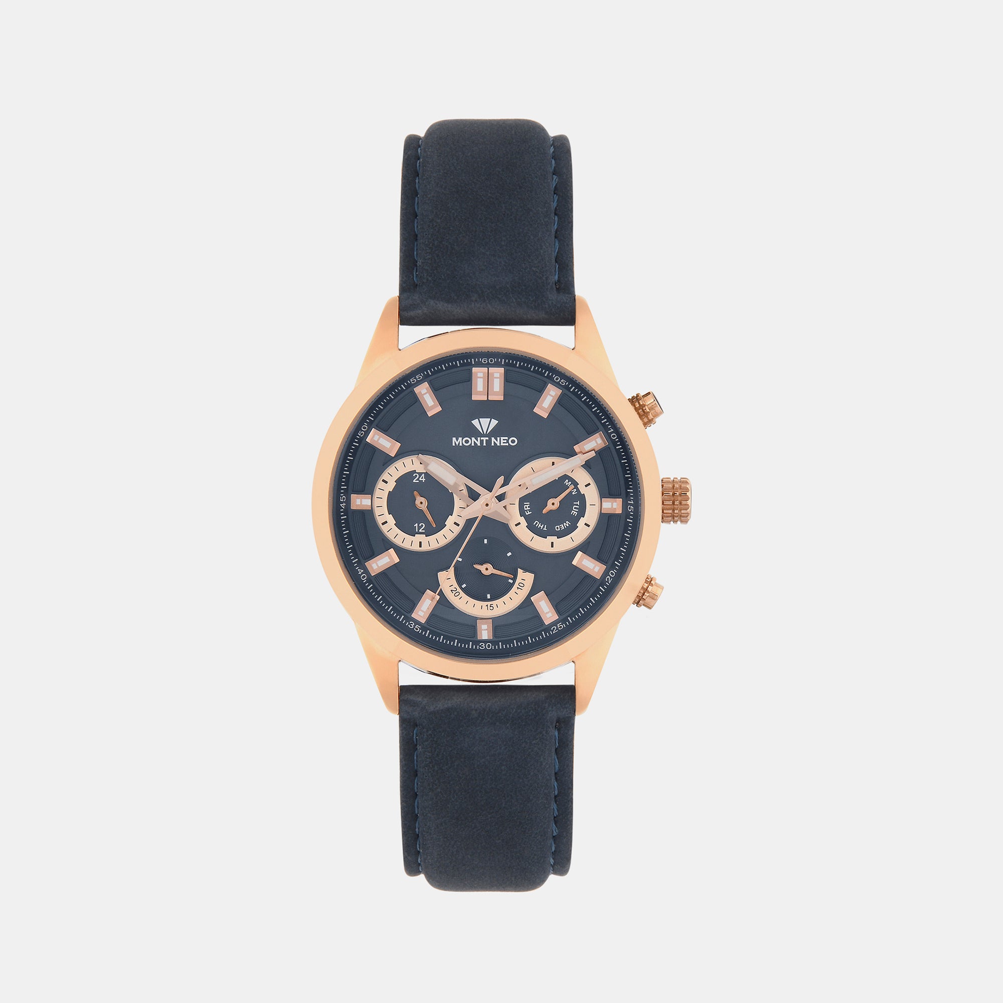 Mont Neo Round Blue Chronograph watch