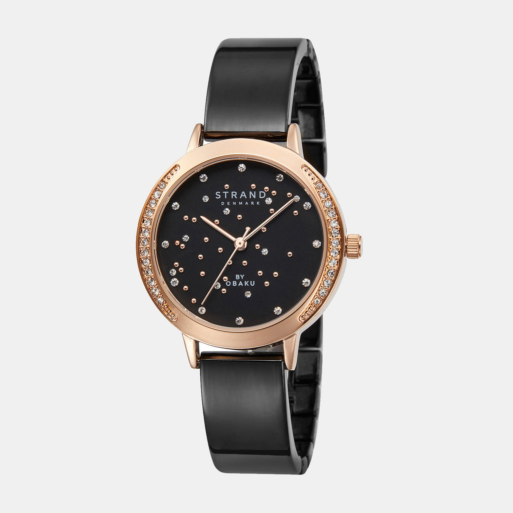 Strand Round Black Analog watch
