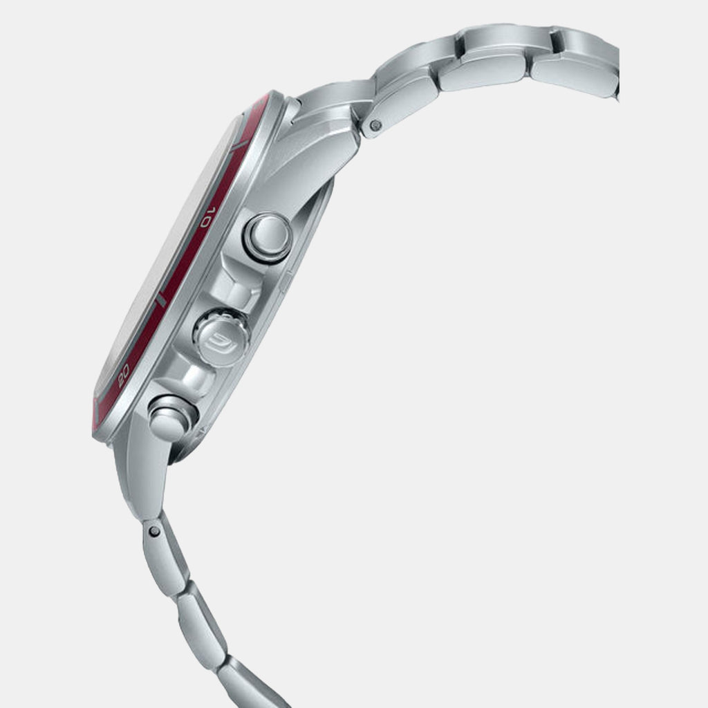 Edifice Men Quartz Red Dial Chronograph Stainless Steel Watch ED569