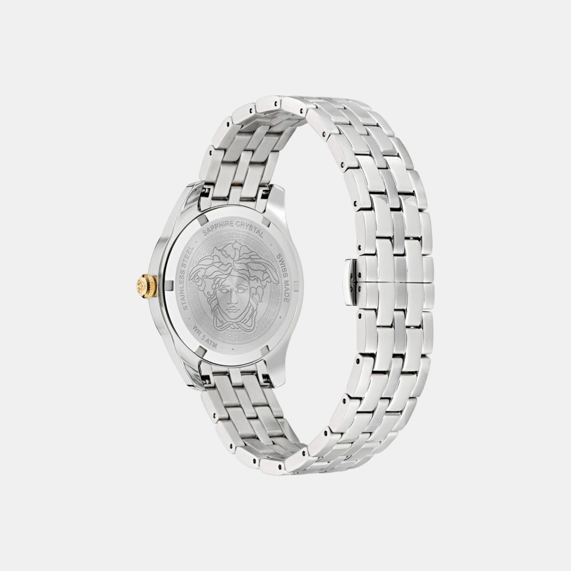 Women Quartz Grey Dial Analog Stainless Steel Watch VE6C00323