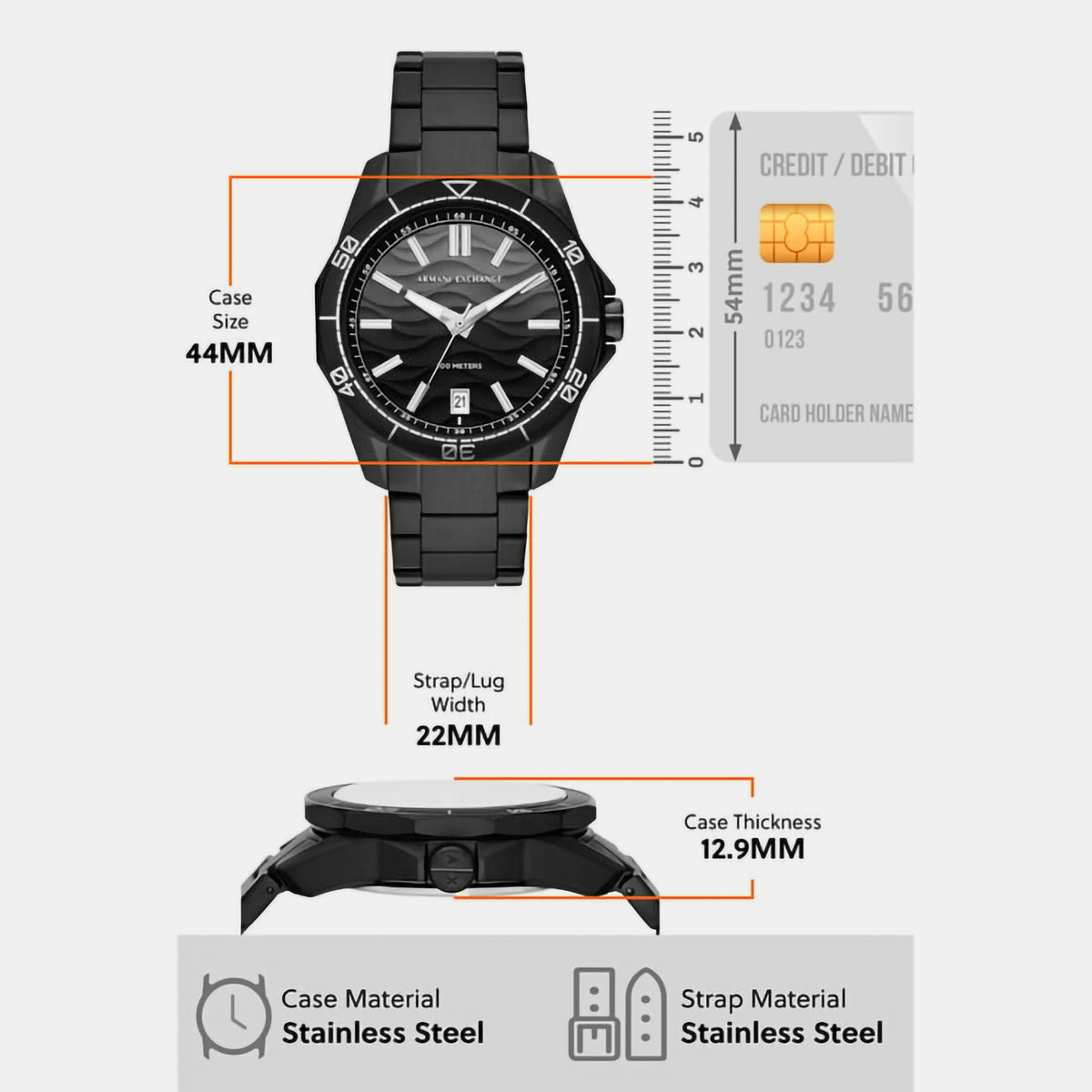 Armani Exchange Round Quartz Analog Men watch