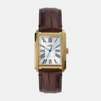 Fossil Rectangular White Analog watch