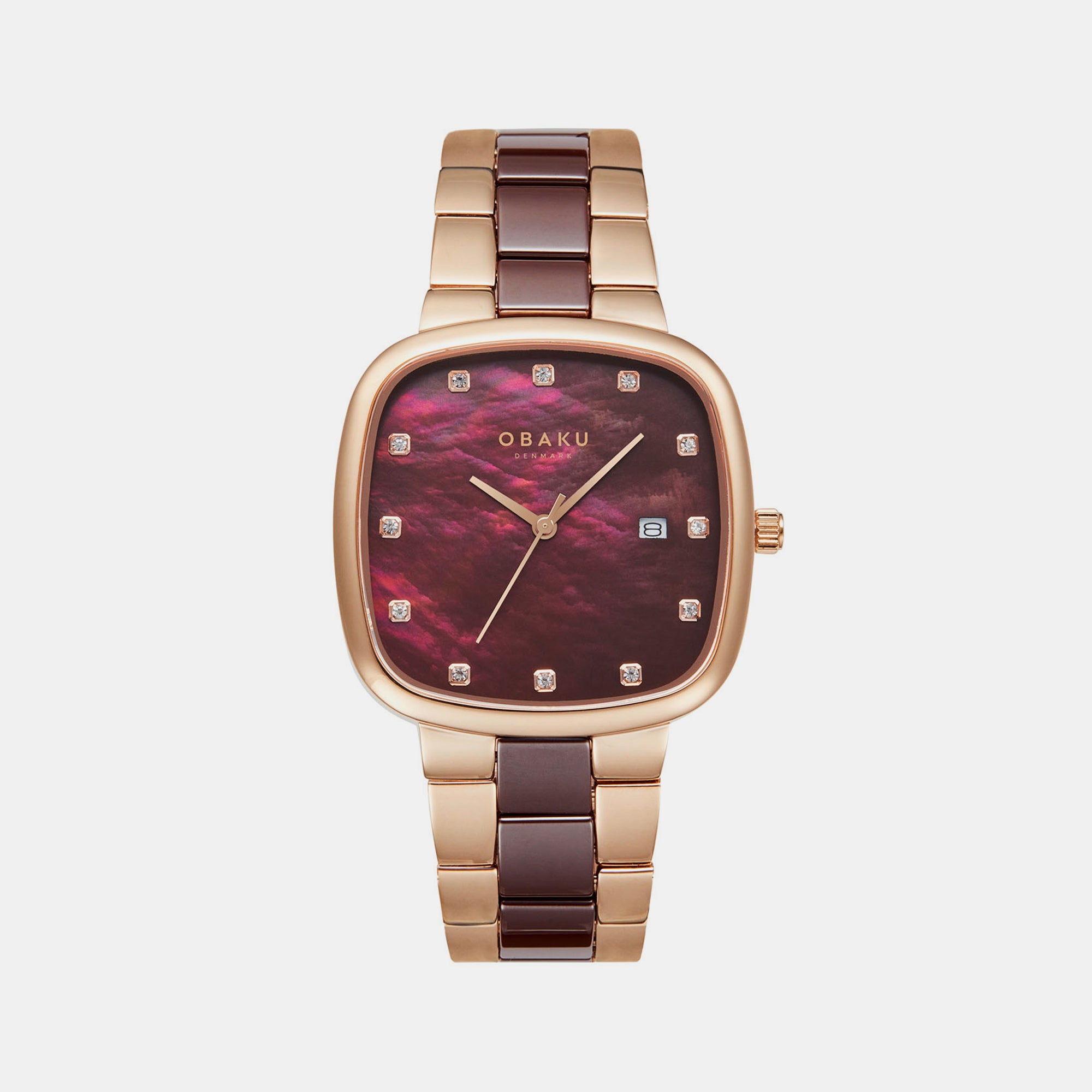 Obaku Square Brown Analog watch