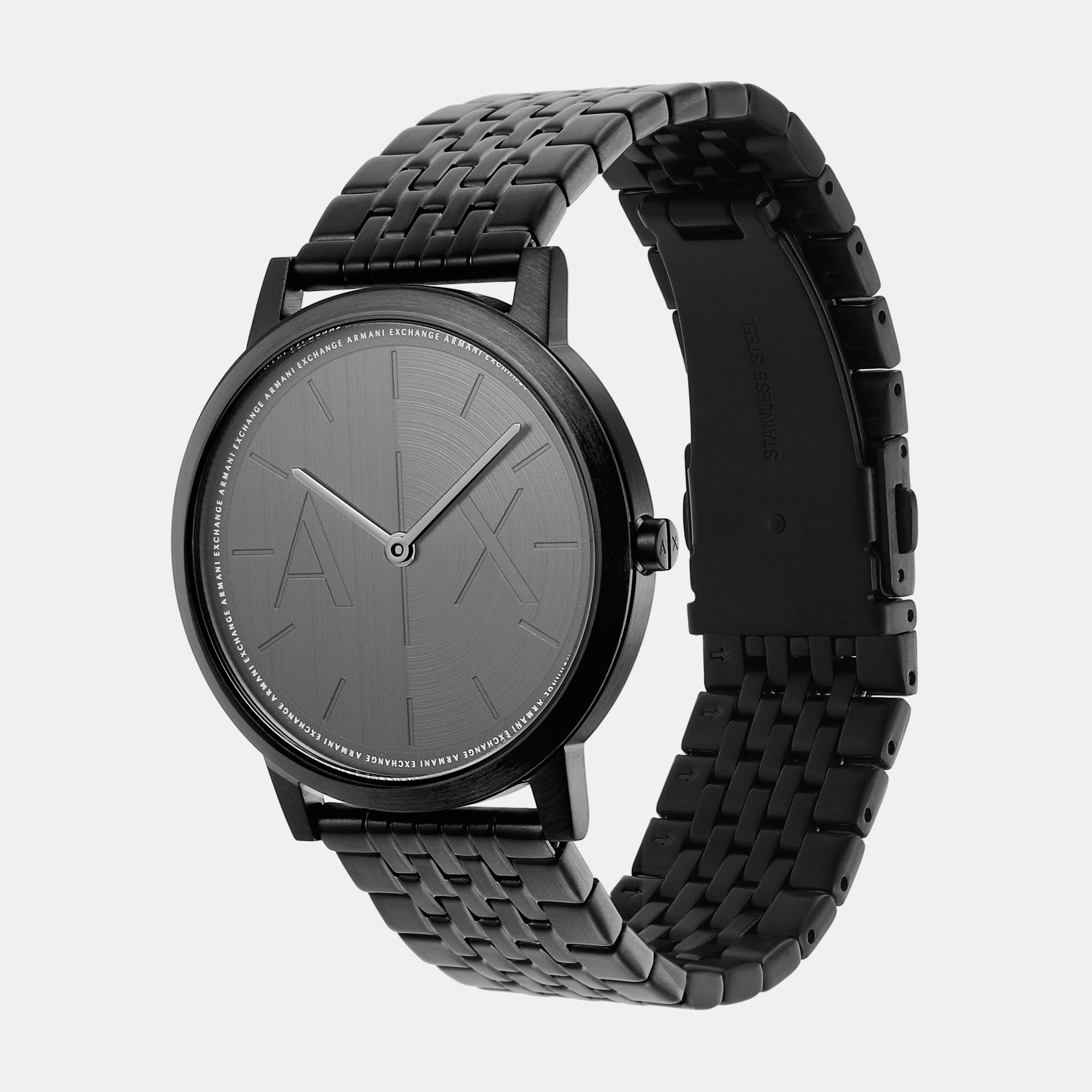 Armani exchange stainless sale steel bracelet display smartwatch