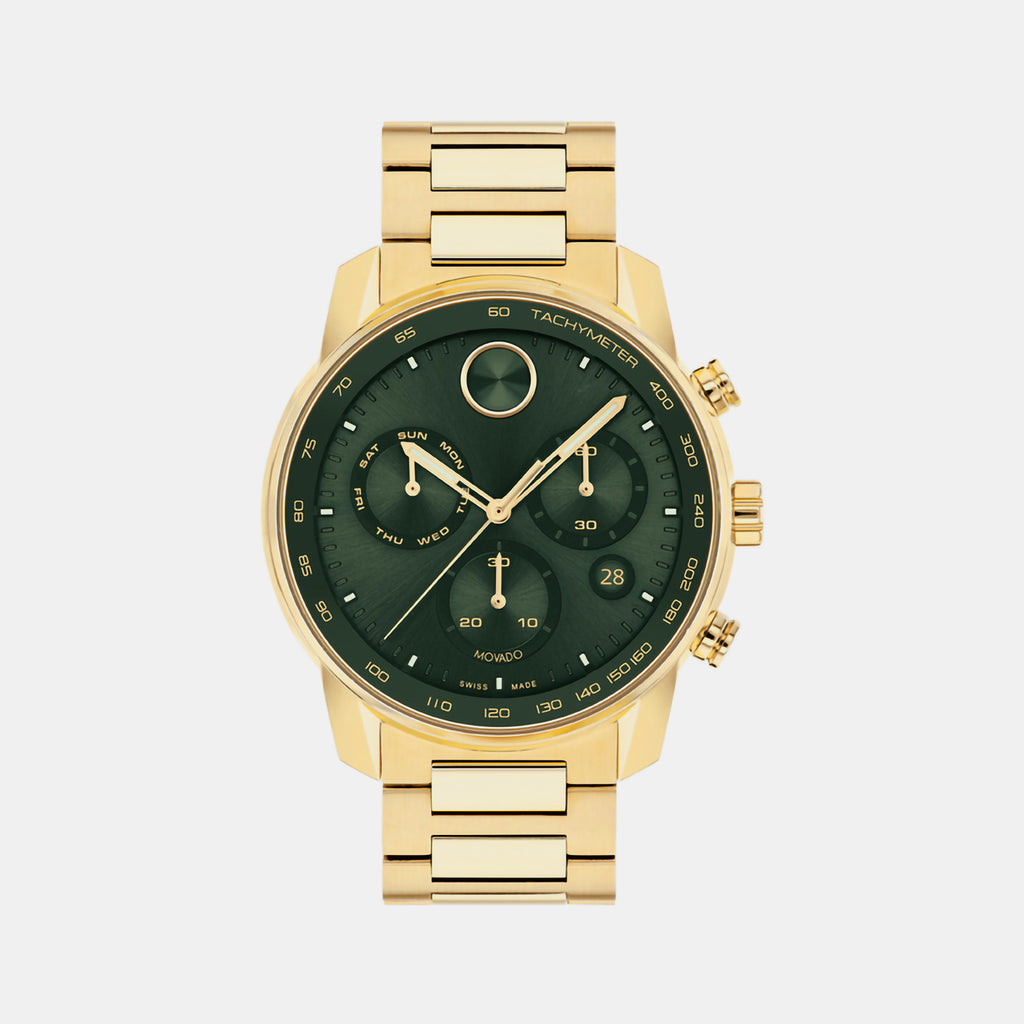 Movado Round Green Chronograph watch