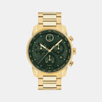 Movado Round Green Chronograph watch