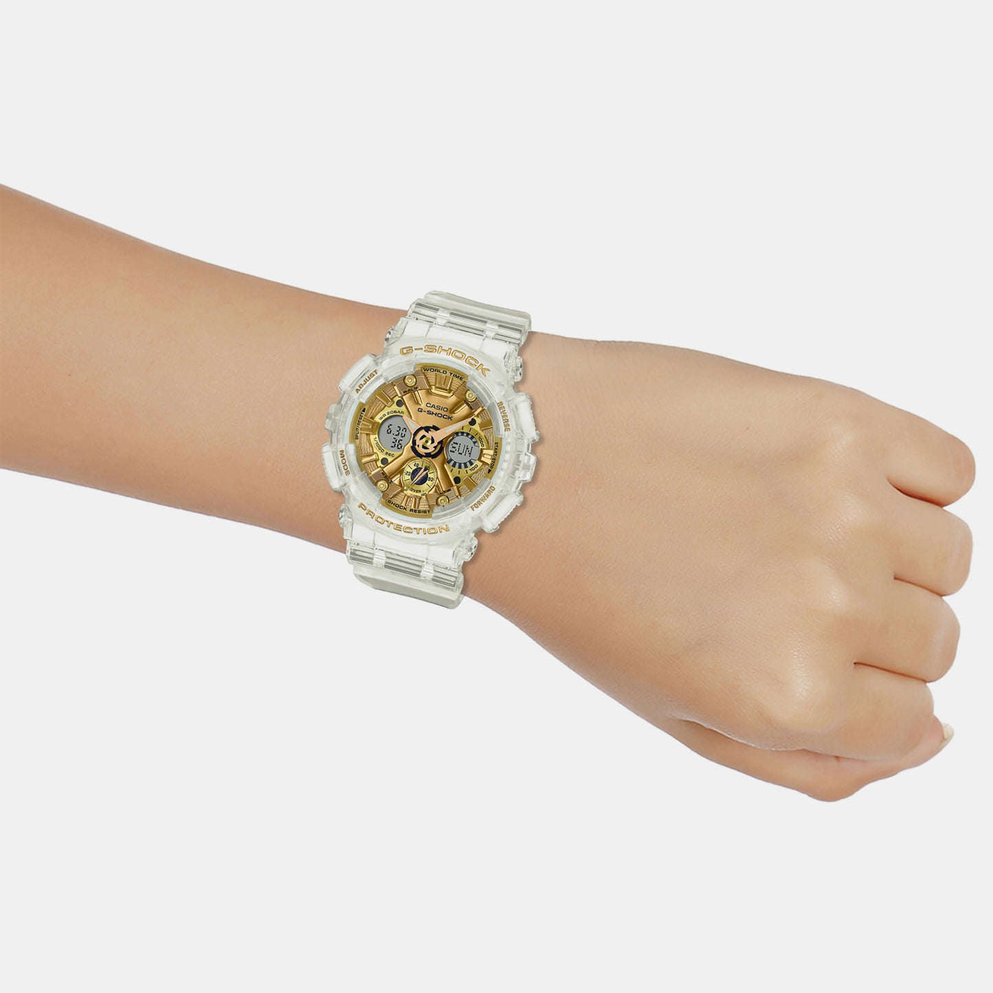 G-Shock White Women's Analog-Digital Resin Watch G1401 - GMA-S120SG-7ADR