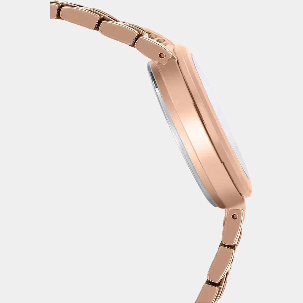 Sheen Women Quartz Rose Gold Dial Analog Stainless Steel Watch SX243