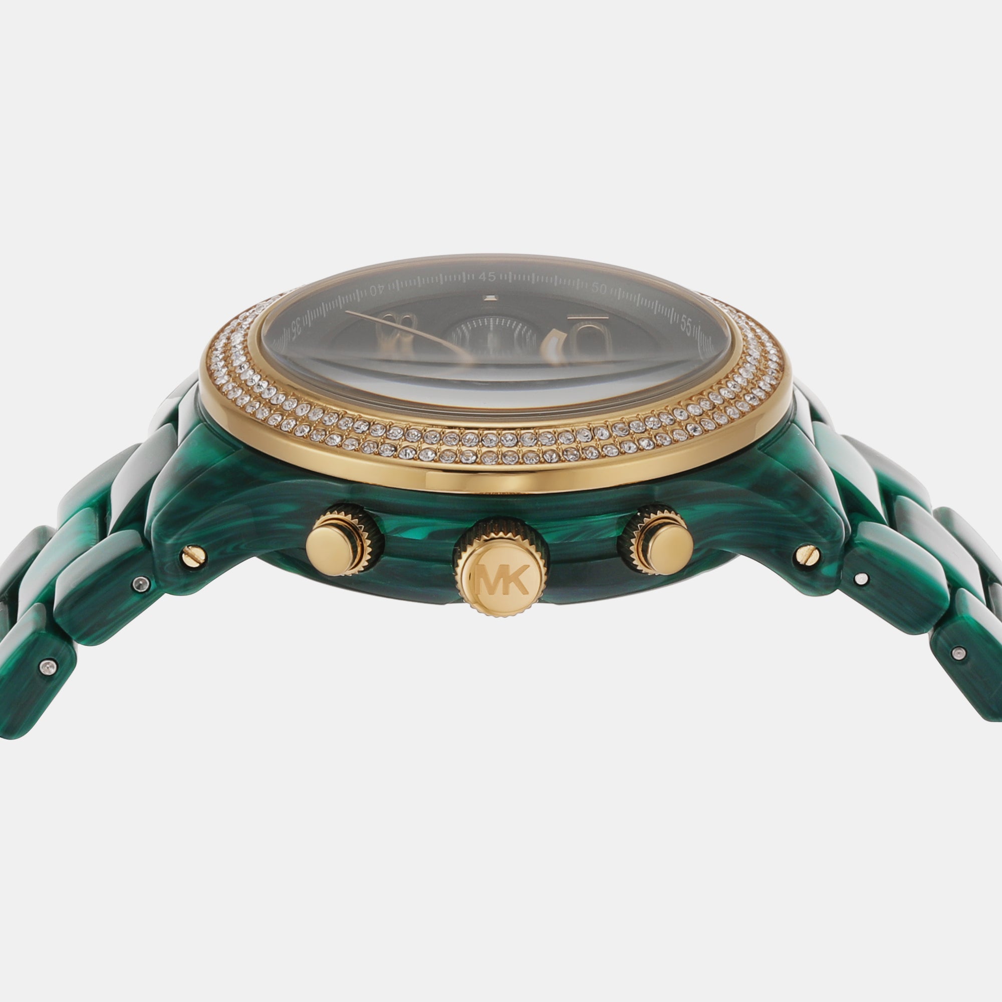 Michael Kors Metal & Acetate Round watch