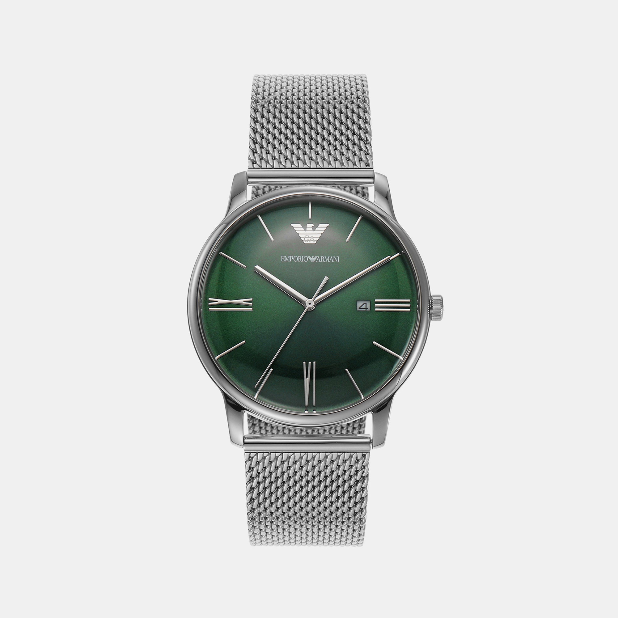 Male Green Analog Stainless Steel Watch Time Just AR11578 – In