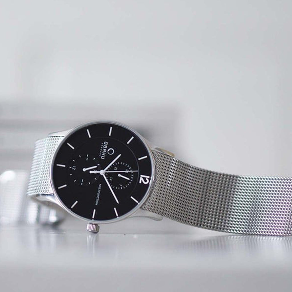 Obaku Stainless Steel Round watch