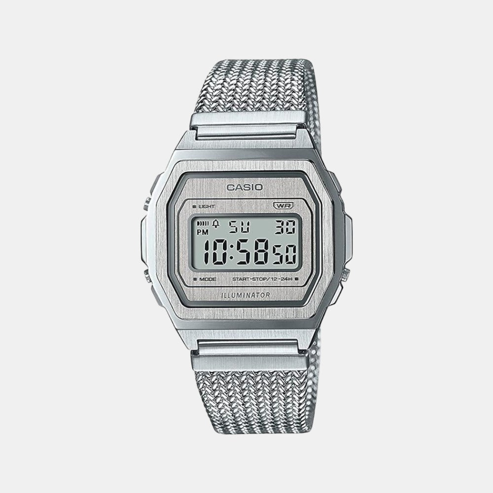 Casio Rectangular Silver Digital watch
