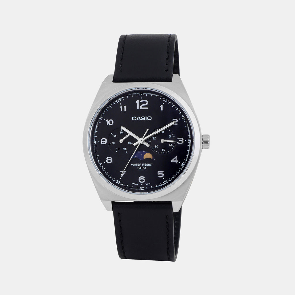 Casio Round Black Chronograph watch