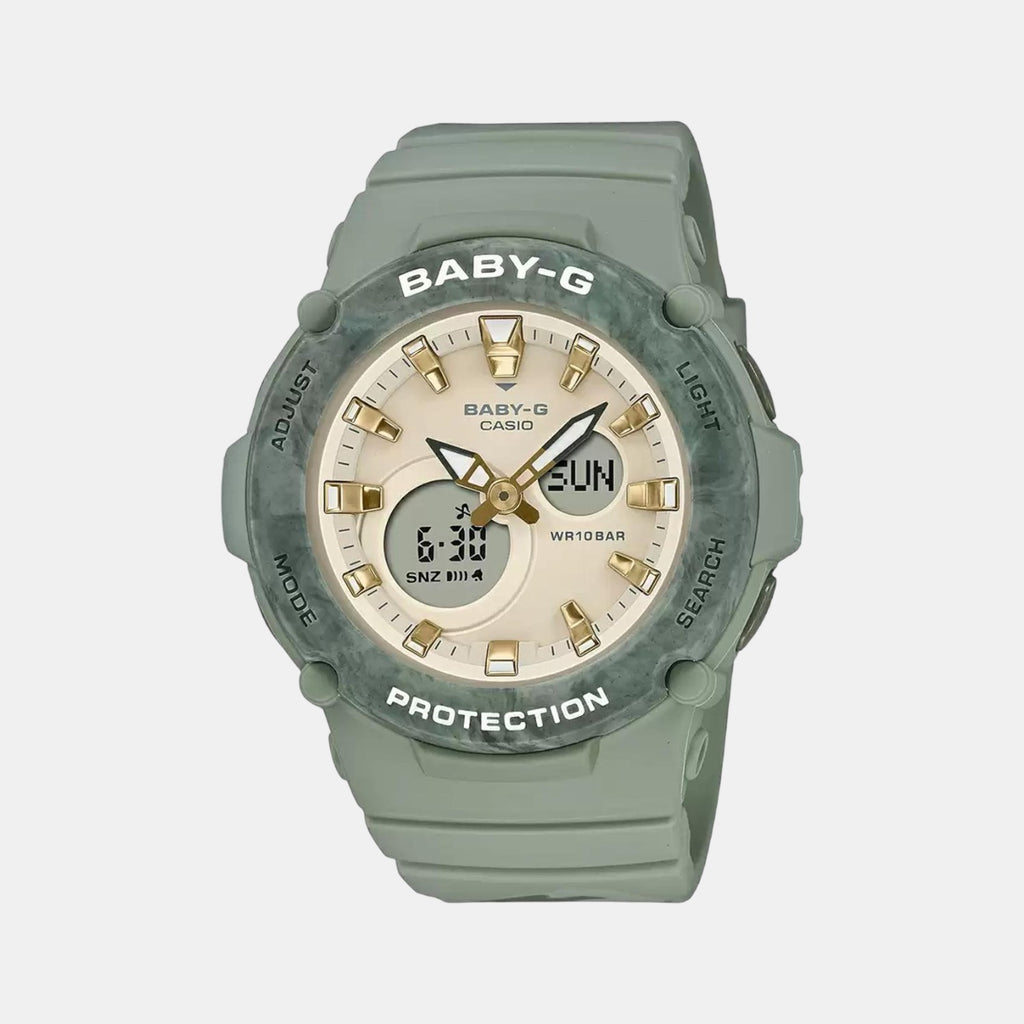 Casio Round Beige Analog-Digital watch