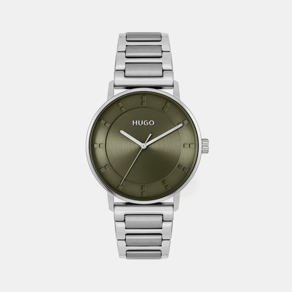 Boss Round Green Analog watch