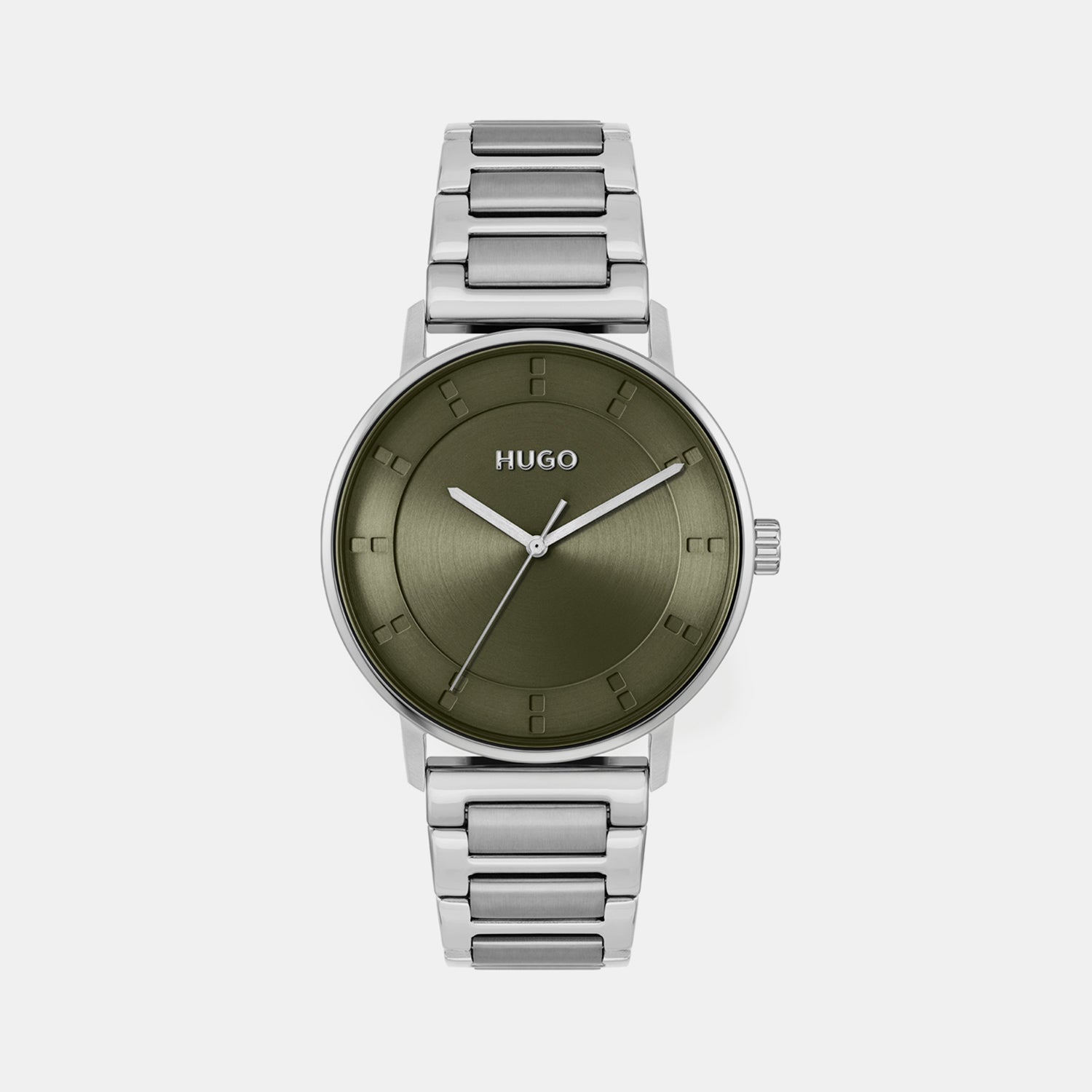 Boss Round Green Analog watch