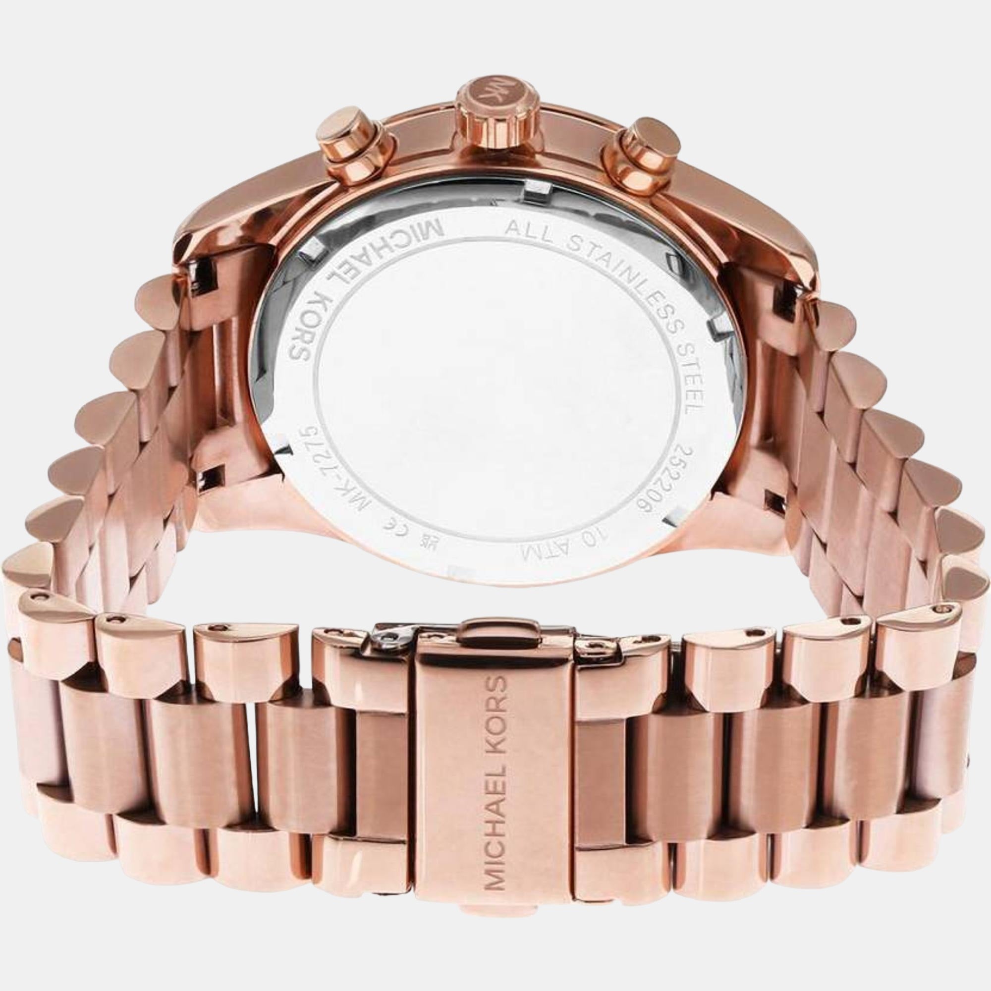 Lexington Women Quartz Red Dial Chronograph Stainless Steel Watch MK7275