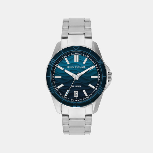 Male Blue Analog Stainless Steel Watch AX1950