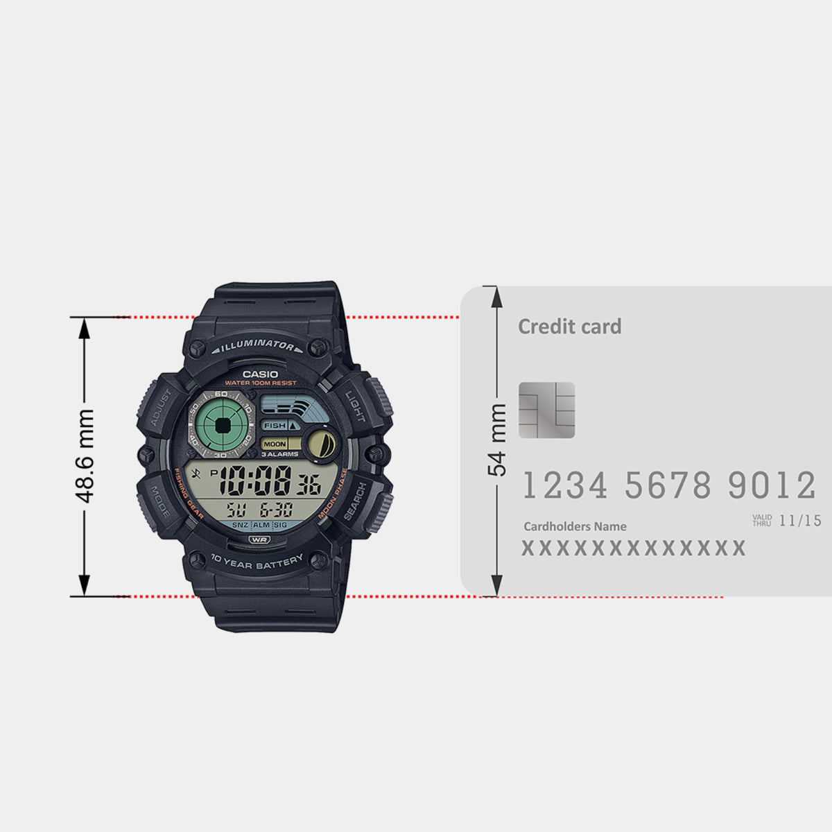 Casio Round Quartz Digital Men watch