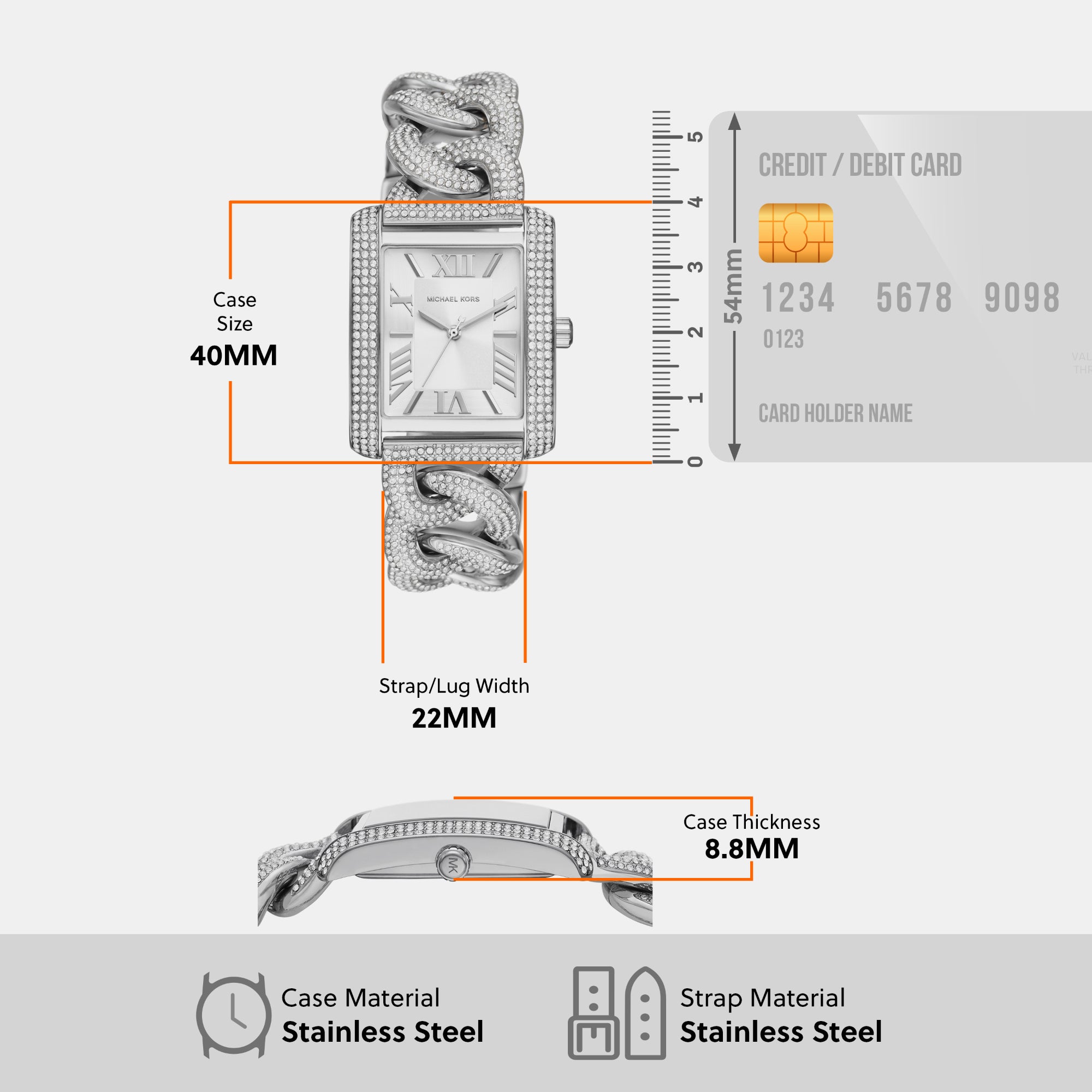 Michael Kors 40 mm Silver Quartz watch