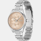 Grand Course Women Quartz Rose Gold Dial Chronograph Stainless Steel Watch 1502604